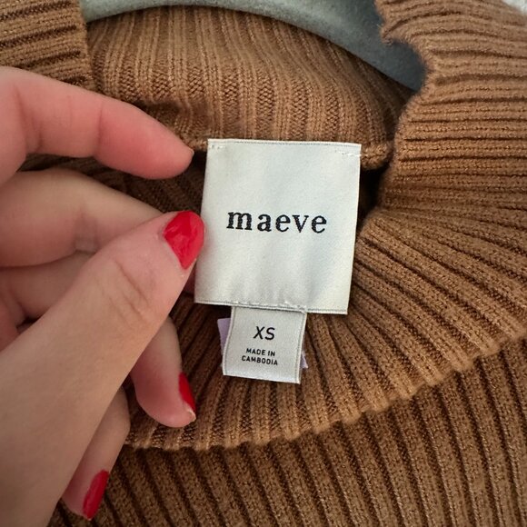 Anthropologie Maeve The Meredith Mock Knit Boxy Pullover Sweater XS - Picture 4 of 4